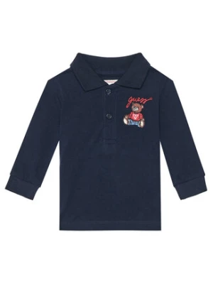 Guess Polo N5YP00 KADZ4 Granatowy Regular Fit