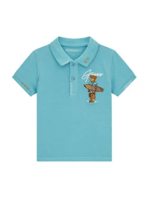 Guess Polo N6GP01 K9WF4 Niebieski Regular Fit