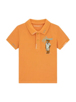 Guess Polo N6GP01 K9WF4 Pomarańczowy Regular Fit