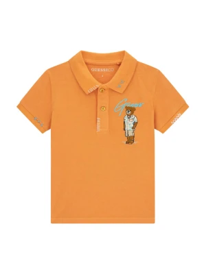 Guess Polo N6GP01 K9WF4 Pomarańczowy Regular Fit