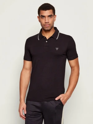 GUESS Polo NOLAN | Extra slim fit czarny