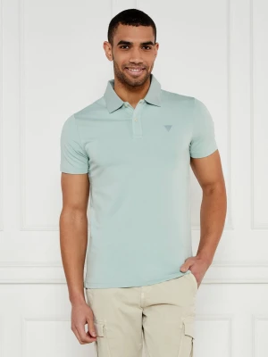 GUESS Polo NOLAN | Extra slim fit miętowy