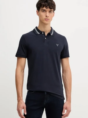 Guess polo NOLAN męski kolor granatowy gładki M5YP66 J1314