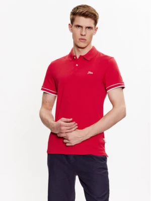 Guess Polo Oliver M3GP66 KBL51 Bordowy Slim Fit