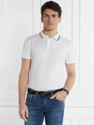 GUESS Polo PAUL PIQUE TAPE | Slim Fit biały