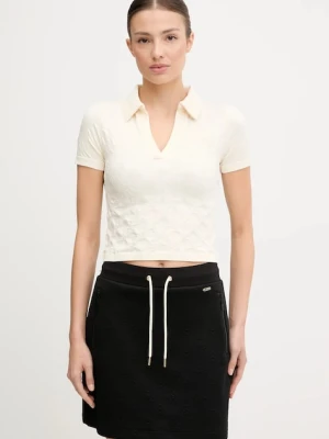 Guess polo PEONY damski kolor beżowy V5YP10 Z3OA0