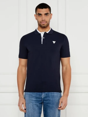GUESS Polo | Slim Fit granatowy