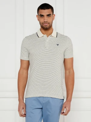 GUESS Polo | Slim Fit kremowy