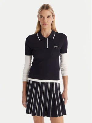 Guess Polo V5GP00Z3D60 Granatowy Slim Fit