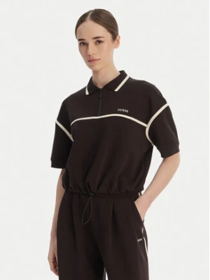 Guess Polo V6GP01 K2945 Brązowy Oversize