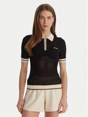 Guess Polo V6GR04 Z0725 Czarny Regular Fit