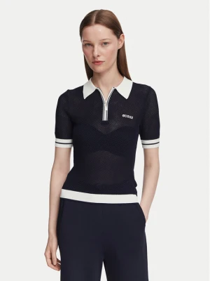 Guess Polo V6GR04 Z0725 Granatowy Regular Fit