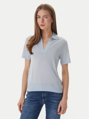 Guess Polo W6GR03 Z0583 Niebieski jasny Regular Fit
