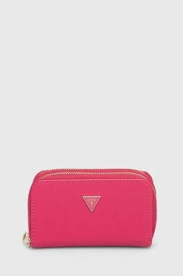 Guess portfel + brelok damski kolor różowy GFBOXW P4302