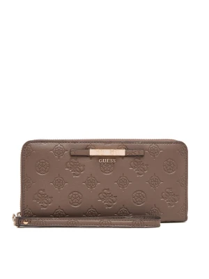 Guess Portfel Carmella Slg SWPD22 25146 Brązowy jasny