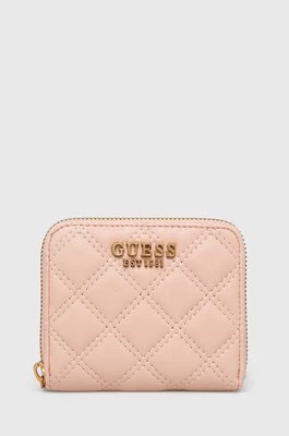 Guess portfel GIULLY damski kolor różowy SWQA87 48370