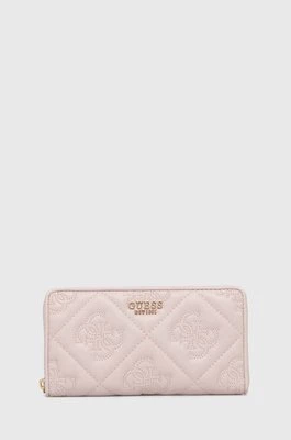 Guess portfel MARIEKE damski kolor różowy SWQM92 29630