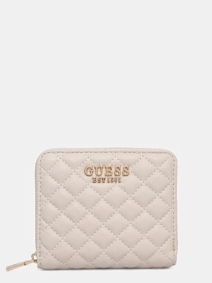 Guess portfel ECO RIANEE damski kolor beżowy SWQG95 41137
