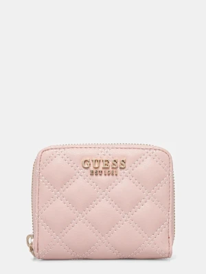 Guess portfel GIULLY damski kolor różowy SWQG87 48137