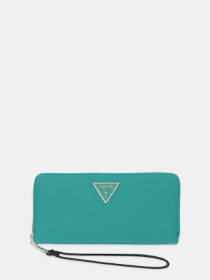 Guess portfel LAUREL damski kolor zielony SWZG74 59146
