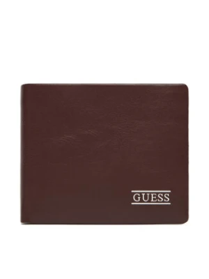 Guess Portfel męski SMNEBR LEA20 Brązowy