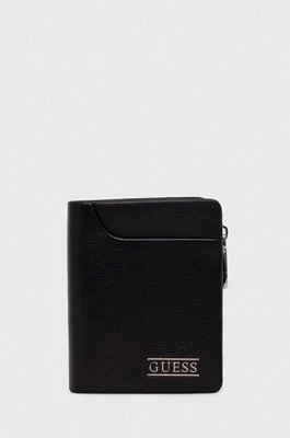 Guess portfel skórzany NEW BOSTON męski kolor czarny SMNEBR LEA46