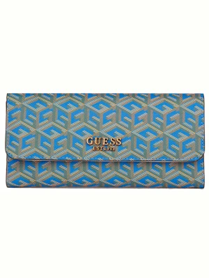 Guess Portfel w kolorze beżowo-niebieskim - 20 x 10 x 2 cm rozmiar: onesize