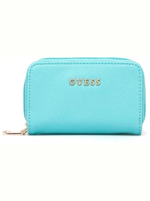 Guess Portfel w kolorze błękitnym - 13 x 8 x 2 cm rozmiar: onesize