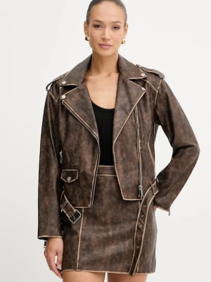 Guess ramoneska CHARLENE kolor brązowy przejściowa oversize W5YL04 WHDI0