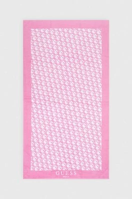 Guess ręcznik bawełniany kolor różowy E4GZ12 SG00P