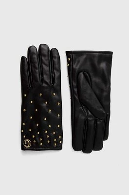 Guess rękawiczki damskie kolor czarny