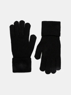 Guess rękawiczki z dodatkiem wełny CRESIDIA damskie kolor czarny AW5405 POL02