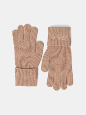 Guess rękawiczki z dodatkiem wełny CRESIDIA damskie kolor różowy AW5405 POL02