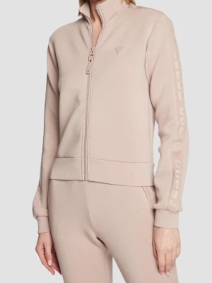 GUESS Różowa bluza damska z lampasami New Allie Scuba, Rozmiar S
