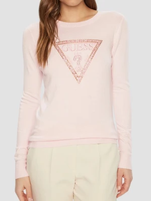 GUESS Różowy damski sweter Ivory