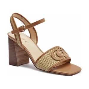 Guess Sandały na słupku GRATO | z dodatkiem skóry