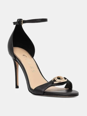 Guess sandały na szpilce skórzane KABRINA