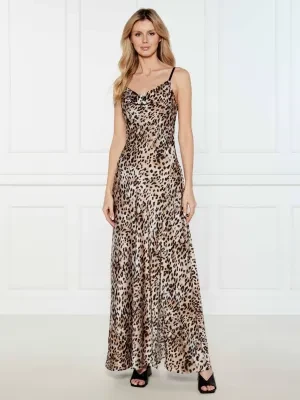 GUESS Satynowa sukienka ADLE