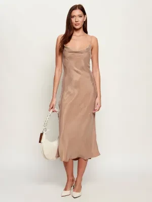 GUESS Satynowa sukienka AKILINA
