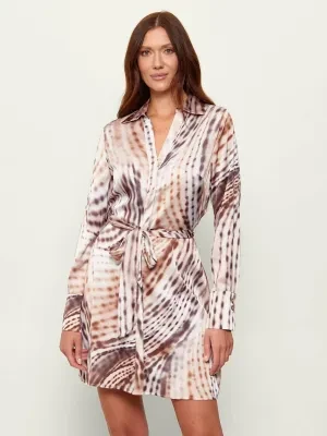 GUESS Satynowa sukienka YSALINE