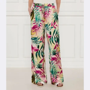 GUESS Satynowe spodnie INES | flare fit