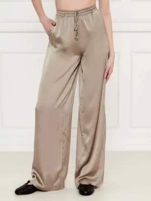 GUESS Satynowe spodnie INES | flare fit