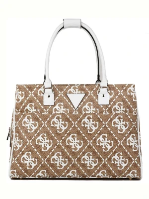 Guess Shopper bag w kolorze jasnobrązowo-białym - 45,4 x 32 x 19 cm rozmiar: onesize