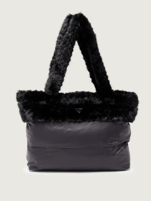 GUESS Shopperka SVEVA | shearling czarny