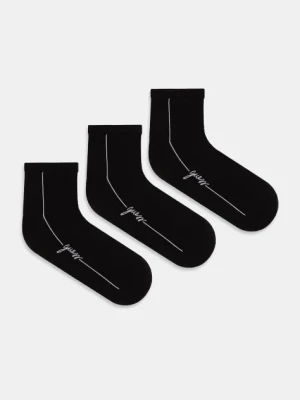 Guess skarpetki 3-pack damskie kolor czarny O4YG06 KBZU0