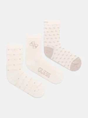 Guess skarpetki 3-pack damskie kolor różowy O4BG03.KCJ20
