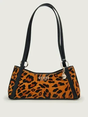 Guess Skórzana torebka na ramię DOMITILLA