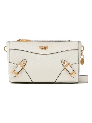Guess Skórzana torebka w kolorze białym - 24 x 14 x 5 cm rozmiar: onesize