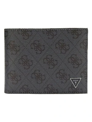 Guess Skórzane etui "Milano" w kolorze antracytowym na karty rozmiar: onesize