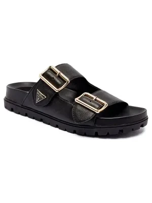 Guess Skórzane klapki FASTEN